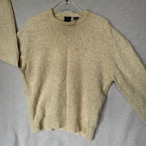 Daniel Hechter Men's cream wool Crewneck Sweater